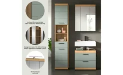 Badmöbel-Set SCHLOONSEE, 3 teilig, bestehend aus: Hochschrank, Waschbeckenunterschrank, Spiegelschrank, Hochschrank, Waschbeckenunterschrank, Spiegelschrank Schloonsee