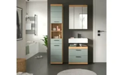 Badmöbel-Set SCHLOONSEE, 3 teilig, bestehend aus: Hochschrank, Waschbeckenunterschrank, Spiegelschrank, Hochschrank, Waschbeckenunterschrank, Spiegelschrank Schloonsee