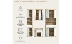 Badmöbel-Set SCHLOONSEE, 4 teilig, bestehend aus: Hochschrank schmal, WBU, Spiegelschrank, Hochschrank breit Schloonsee
