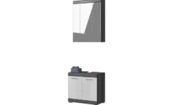 Badmöbel-Set SCHLOONSEE, 2 tlg., bestehend aus: Waschbeckenunterschrank, Spiegelschrank, in verschiedenen Farben erhältlich, Badmöbel, Kombination, Badezimmer Schloonsee