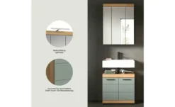 Badmöbel-Set SCHLOONSEE, 2 tlg., bestehend aus: Waschbeckenunterschrank, Spiegelschrank, in verschiedenen Farben erhältlich, Badmöbel, Kombination, Badezimmer Schloonsee