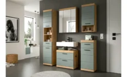 Badmöbel-Set SCHLOONSEE, 2 tlg., bestehend aus: Waschbeckenunterschrank, Spiegelschrank, in verschiedenen Farben erhältlich, Badmöbel, Kombination, Badezimmer Schloonsee