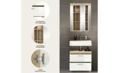 Badmöbel-Set SCHLOONSEE, 2 tlg., bestehend aus: Waschbeckenunterschrank, Spiegelschrank, in verschiedenen Farben erhältlich, Badmöbel, Kombination, Badezimmer Schloonsee