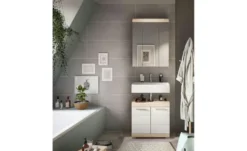 Badmöbel-Set SCHLOONSEE, 2 tlg., bestehend aus: Waschbeckenunterschrank, Spiegelschrank, in verschiedenen Farben erhältlich, Badmöbel, Kombination, Badezimmer Schloonsee