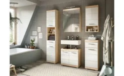 Badmöbel-Set SCHLOONSEE, 2 tlg., bestehend aus: Waschbeckenunterschrank, Spiegelschrank, in verschiedenen Farben erhältlich, Badmöbel, Kombination, Badezimmer Schloonsee