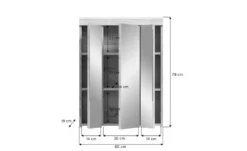 Badmöbel-Set SCHLOONSEE, 2 tlg., bestehend aus: Waschbeckenunterschrank, Spiegelschrank, in verschiedenen Farben erhältlich, Badmöbel, Kombination, Badezimmer Schloonsee