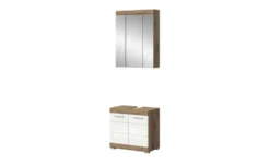 Badmöbel-Set WALDSEE, 2 tlg., bestehend aus: Waschbeckenunterschrank, Spiegelschrank, in verschiedenen Farben erhältlich, Badmöbel, Kombination, Badezimmer Waldsee