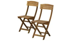 Balkonklappstuhl 2er-Set aus Akazienholz Java