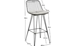 Barhocker 2er-Set Tabchester