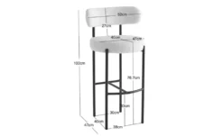 Barhocker 2er-Set Tablars
