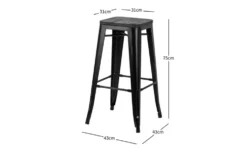 Barhocker 4er-Set Tabnash