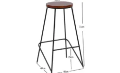 Barhocker 4er-Set Taboxford