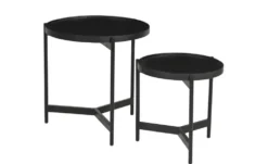 Beistelltisch 2er Set Black Smooth