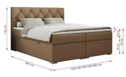 Boxbett mit Bettkasten Alda