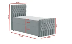 Boxbett mit Bettkasten und Fußteil Belek King