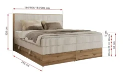 Boxspringbett mit Bettkasten Wood Classic King