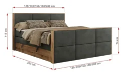 Boxspringbett mit Bettkasten Albero 2 King Duo