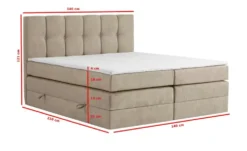 Boxspringbett mit Bettkasten Leeds