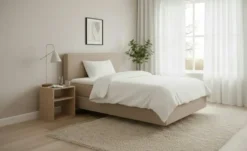 Boxspringbett 140x200 in beige Elin