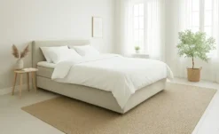 Boxspringbett 140x200 in creme Elin