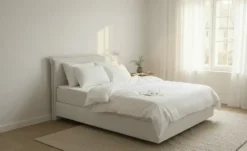 Boxspringbett 140x200 in creme Lunor