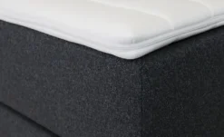 Boxspringbett 140x200 in dunkelgrau Lunor