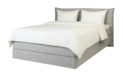 Boxspringbett 120x200 in hellgrau Lunor