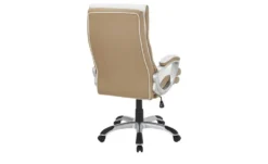 Chefsessel beige & weiß Weißach 2
