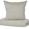 Como Green Satin Wende-Bettwäsche Calm Stripes