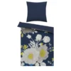 como Satin Wende-Bettwäsche Blue Rose