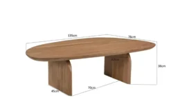 Couchtisch Acacia Wave