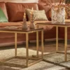 Couchtisch, 2er-Set aus Massivholz Calatria