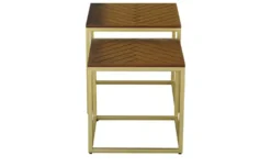 Couchtisch, 2er-Set aus Massivholz Calatria