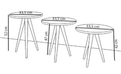 Couchtisch 3er-Set Mirola