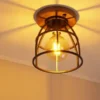Deckenleuchte, 1-flammig Metall schwarz Frame