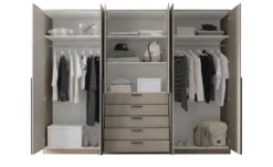 Drehtürenschrank 6-türig, Cashmere, mit Einlegeböden Amesbury
