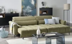 Ecksofa mit elektrischer Sitztiefenverstellung Logan