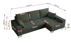 Ecksofa mit Schlaffunktion Dorain