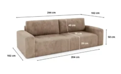 Einzelsofa mit Schlaffunktion Fano