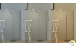 Fischer-Honsel LED-Leseleuchte, Nickel-matt mit Dimmer Dent