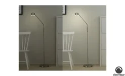 Fischer-Honsel LED-Leseleuchte, Nickel-matt mit Dimmer Dent