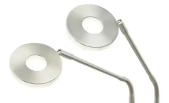 Fischer-Honsel LED-Leseleuchte,2-flammig, Nickel-matt mit Dimmer Dent