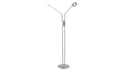 Fischer-Honsel LED-Leseleuchte,2-flammig, Nickel-matt mit Dimmer Dent