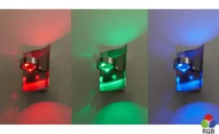 Fischer-Honsel LED-Wandleuchte, Nickel-antik mit RGB