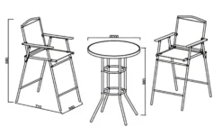 Gartenmöbel 3er-Set
