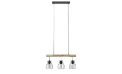 Globo Lighting Pendelleuchte, 3-flammig, Holz/ Metall Körbe Mina