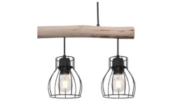 Globo Lighting Pendelleuchte, 3-flammig, Holz/ Metall Körbe Mina