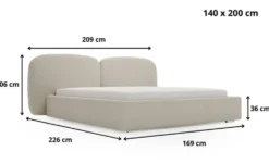 GrainGold Polsterbett mit Stauraum Palermo