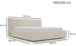 GrainGold Polsterbett mit Stauraum Bliss