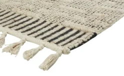 Gray & Jones Handwebteppich Black Coast